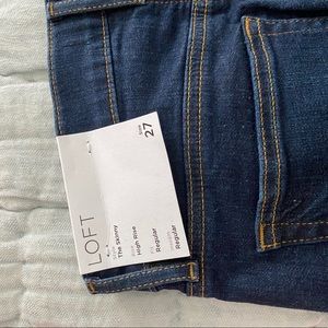LOFT High Rise Skinny Jeans In Classic Dark Indigo Wash - SZ 27 NWT